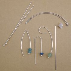 These Handmade earwires were made using 20 gauge Argentium wire. Unfamiliar with Argentium?. What is it?. The ends have been sanded and smoothed for a nice comfortable fit. Earrings Fancy, Diy Jewelry Rings, Diy Jewelry Earrings, Diy Jewelry Inspiration, Diy Wire Jewelry, Earrings Inspiration, Handmade Wire Jewelry, Handmade Wire, Diy Schmuck