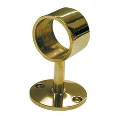 a brass plated metal object on a white background with clipping for the ring