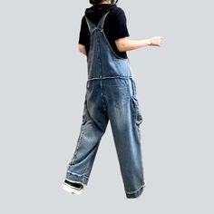 Elevate your vibe with our 2023 Spring-Summer Collection's Cargo Pocket Retro Denim Jumpsuit. a bold tribute to the glory days of the Y2K era!Why You'll Love ItCarefully crafted from premium denim with a sanded finish. this jumpsuit guarantees to turn heads and transcend time. Its loose-fitting silhouette and vibrant paint prints bring a hint of nostalgia while ensuring you remain effortlessly stylish.Distinctive Features: Y2K Style: Get ready to relive the millennium's iconic fashion with this Retro Dark Wash Cotton Denim Jumpsuit, Washed Blue Denim Jumpsuit With Pockets, Medium Wash Cotton Jumpsuits With Side Pockets, Cotton Medium Wash Jumpsuits With Side Pockets, Cotton Medium Wash Jumpsuits And Rompers With Side Pockets, Utility Style Washed Blue Denim Jumpsuit, Blue Washed Denim Utility Jumpsuit, Blue Washed Denim Jumpsuit In Utility Style, Medium Wash Denim Overalls With Side Pockets