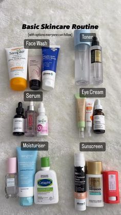 Skincare Routine Steps, Basic Skincare Routine, Basic Skin Care, Basic Skincare, Men Skin Care Routine, Skin Care Basics, Skin Care Routine Order, Natural Face Skin Care, Skin Care Tutorial