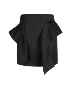 100% wool (inner: 100% polyester) Ruffled design Chic Ruffled Bottoms For Formal Occasions, Chic Formal Bottoms With Ruffles, Chic Winter Skirt With Ruffles, Chic Winter Ruffle Skirt, Elegant Ruffled Bottoms For Winter, Elegant Ruffled Skirt For Winter, Formal Black Wool Skirt, Fitted Black Wool Skirt, Black Ruffled Skirt For Workwear