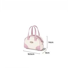 Product information: Lining texture: Synthetic leather Applicable scenarios: Daily matching Color: Pink white Outer bag type: Three-dimensional pocket Hardness: Soft Material: Pu Suitcase shape: Oval Size: 18.5*14*9 cm Bag internal structure: Mobile phone bag. document bag Popular elements: Sewing line White Satchel For School, White Rectangular School Box Bag, White School Bag With Double Handle, White School Bags With Double Handle, White Double Handle School Bags, White Large Capacity Shoulder Satchel, Large Capacity White Shoulder Satchel, White Large Capacity Crossbody Shoulder Bag, Modern White Handheld Bag