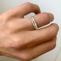 Item Details:  Four baguette diamonds approx. 0.37 ctw. (G/VS). Five round diamonds approx. 0.15 ctw. (G/VS). Cast in your choice of 14K white, yellow, rose gold or platinum. Please allow 1-2 weeks for production and delivery. Moissanite Ring With Baguette Diamonds, White Moissanite Diamond Ring With Baguette Diamonds, White Round Cut Diamond Ring With Baguette Diamonds, Everyday White Diamond Ring With Accents, Diamond White Rings With Baguette Lab-grown Diamonds, Diamond White Diamond Ring With Baguette Diamonds, Diamond White Baguette Lab-grown Diamond Rings, Diamond White Baguette Diamond Ring, Diamond White Baguette Diamond Rings In Lab Grown Diamond