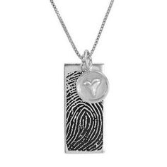 "Custom fingerprint jewelry is a beautiful way to honor a loved one, keeping a memento of that person with you always. Honor the new baby in your family with a keepsake that you can keep with you at all times. Or create a cherished remembrance of a family member that has passed and that you can wear as a piece of memorial jewelry. We take your custom fingerprint to create a beautiful memento, etching the fingerprint into our sterling silver military tag. It is a unique way to honor a loved one, Rectangular Keepsake Jewelry For Mother's Day, Sterling Silver Etched Dog Tag Jewelry, Etched Sterling Silver Dog Tag Jewelry, Sterling Silver Rectangular Pendant Keepsake Jewelry, Sterling Silver Rectangular Jewelry For Personalized Gifts, Minimalist Hand Stamped Keepsake Jewelry, Engraved Square Pendant Keepsake Jewelry, Hand Stamped Sterling Silver Rectangular Necklace, Hand Stamped Sterling Silver Rectangular Necklaces