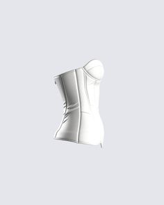 Leave them speechless when you walk in wearing this white corset top 🤍 This sultry strapless look is crafted from satin, and complete with boning and a fully-lined finish that creates an elegant, yet sexy look 😏 White Satin Corset, Danny Brown, Satin Corset Top, White Corset Top, Satin Corset, White Corset, Vegan Leather Jacket, White Chiffon, Cargo Pant