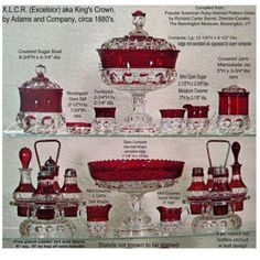 an advertisement for glassware from the early 1900's, showing different sizes and colors