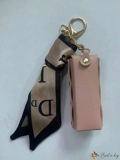 BirdinBag - Korean Fashion Twilly Scarf Key Chain Lipstick Storage Bag Pendant Elegant Rectangular Bag With Keychain, Versatile Rectangular Bags For Personal Use, Versatile Rectangular Bag For Personal Use, Elegant Rectangular Bag Charm, Daily Use Brown Bag With Keychain, Multifunctional Pouch Bag For Gift, Beige Rectangular Shoulder Bag For Personal Use, Trendy Rectangular Bag Charm Gift, Chic Rectangular Bag For Personal Use