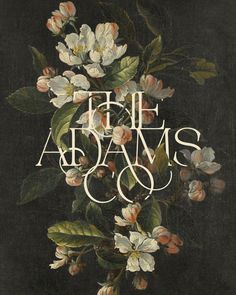 the album cover for all adams's co is shown with flowers and leaves on it