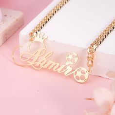 Material: Copper. Color: Gold. Necklcae Chain Length: 14",16",18",20",22". Bracelet Chain Length: 5.5",6.5",7.5",8.5". Process: Gold plated. Recipient: Woman, Mom, Wife, Girl Friend, Children, Family. Product Type: Personalized Jewelry. Gift Type: Necklace, Bracelet. Occasions: Valentine's Day, Mother's Day, Christmas, Birthday, etc. Jewelry Type: Name Necklace, Name Bracelet. Brand: Silviax Jewelry. Item: 2022S0003. Gold Chain Charm Bracelet For Valentine's Day, Valentine's Day Gold Chain Charm Bracelet, Gold Stainless Steel Name Bracelet For Mother's Day, Rose Gold Metal Jewelry For Birthday, Gold Alloy Bracelets For Valentine's Day, Rose Gold Metal Nameplate Jewelry, Rose Gold Nameplate Jewelry, Personalized Gold Chain Necklace, Customized Silver Color Gold Plated Necklaces