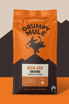 Grumpy Mule Coffee’s refreshed packaging, designed by Family and Friends, positions the brand’s mule front and center with a bolder, more upbeat attitude. Coffee Brands, New Personality, Coffee Brand, Beverage Packaging, Coffee Branding, Speciality Coffee, Family And Friends, Chocolate Milk