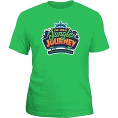 Kids will love the bright green VBS shirts with THe Great Jungle Journey logo. Kids can wear the memory of VBS and all that they have learned all summer long! Staff and volunteers can also wear them. 100% pre-shrunk cotton. Available in 12 different sizes from Youth Extra Small (XS) to Adult 4XL. Green Graphic Tee With Logo Print, Green Tops With Logo Print For Fan Merchandise, Green Tops With Logo Print For Fans, Green Fan Merchandise T-shirt With Logo, Green Logo Print T-shirt For Fan Merchandise, Green T-shirt With Logo Print For Fans, Green Graphic Print Fan T-shirt, Green Fan Apparel T-shirt With Logo, Green Fan Apparel T-shirt With Graphic Print