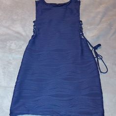 Womens Size Large! From Shein. Brand New, Never Worn. Tags Removed. Ties Up On Both Sides. Blue Tie Back Mini Dress For Night Out, Blue Bodycon Top For Spring, Blue Tie-back Mini Dress For Party, Blue Mini Dress With Tie Back For Party, Blue Backless Party Top, Blue Fitted Mini Dress With Tie Back, Fitted Blue Mini Dress With Tie Back, Blue Backless Tops For Night Out, Blue Lined Backless Dress