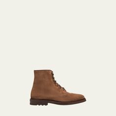 Brunello Cucinelli lace-up boots in suede Stacked heel Round toe Lace-up vamp Leather lining Leather/rubber outsole Made in Italy Laceup Boots, Brunello Cucinelli Men, Men Suede, Suede Lace, Bergdorf Goodman, Brunello Cucinelli, Stacked Heel, Mens Belts, Lace Up Boots