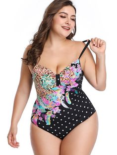 Sku CY-!23753 Material Chinlon Style Bralette , Padded Feature Printed , Polka-dot Occasion Beach , Hot Springs , Swimming Pool Type One-piece Swimsuit Color BLACK Size L,XL,2XL,3XL Size chart: Please consult the size chart we provide for this item's measurements to help you decide which size to buy. Please note: There may be 1-3cm differ due to manual measurement. CMINCH Cm Bust Waist Hips L 97.79-101.6 77.47-81.28 104.14-107.95 XL 105.41-109.22 85.09-88.90 111.76-115.57 2XL 116.8-121.9 99-104.1 121.91-126.99 3XL 126.99-132.07 109.21-114.29 132.07-137.16 Polka Dot One-piece Swimwear For Pool, Polka Dot One-piece Beachwear Swimwear, Black Printed One-piece Swimsuit For Beach Season, Polka Dot One-piece Beachwear, Black Printed One Piece For Beach Season, Printed Black One-piece For Beach Season, Black Printed One-piece For Beach Season, Polka Dot One-piece Swimwear For Vacation, Black Printed One-piece Swimsuit For Vacation