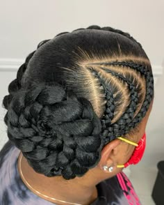 Braided Bun Styles, Two Braid Hairstyles, Black Hair Updo Hairstyles, Feed In Braids Hairstyles, Goddess Braids Hairstyles, Braided Bun Hairstyles, Box Braids Hairstyles For Black Women, Braided Cornrow Hairstyles, Trendy Hairstyle