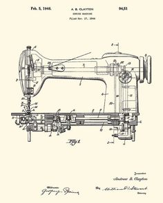 an old sewing machine from the early 20th century, with instructions for how to use it