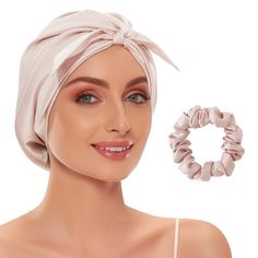 PRICES MAY VARY. 100% MULBERRY SILK: The fabric quality of this silk sleep bonnet for women is top-notch, made of 22 momme 6A Grade 100% mulberry silk, which is incredibly the softest, smoothest, most luxurious, shiny, lightweight, and breathable texture you have never tried before. Natural silk hair bonnet for sleeping women is elegant and exquisite, and it won't feel much when worn on your head BENEFITS OF SILK: Silk is composed of protein fibers, which has good biocompatibility with the human Sleeping Curly Hair, Silk Sleep Bonnet, Silk Hair Bonnet, Hair Wraps For Sleeping, Silk Hair Wrap, Sleep Bonnet, Silk Sleep Cap, Silk Hair Bonnets, Silk Head Wrap