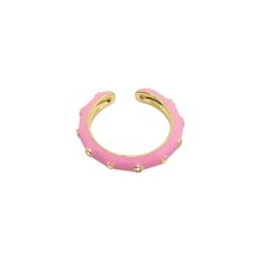 Precious Pink Ring LaCkore Couture Trendy Pink Enamel Ring For Gift, Trendy Pink Enamel Ring As Gift, Pink Enamel Stackable Jewelry, Pink Enamel Stackable Ring As Gift, Pink Stackable Enamel Ring As A Gift, Pink Enamel Promise Ring, Trendy Pink Enamel Jewelry, Pink Enamel Dainty Jewelry, Adjustable Pink Enamel Rings