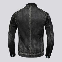 Be bold and stylish this season with our 2023 Autumn-Winter Collection riding-trend black jeans jacket for men! Crafted from premium quality denim. this slim. vintage. biker. black. zipper closure jacket is perfect for making a statement wherever you go. With a design inspired by the season's hottest trends. this jacket captures the essence of luxury and elegance. Featuring intricate pattern embellishments. a bootcut fit. and a smooth zipper. this jacket is a timeless classic with a modern twist Jeans Jacket For Men, Black Jeans Jacket, Black Biker Jacket, Black Jean Jacket, Vintage Jean Jacket, Jean Jacket Men, Biker Men, Vintage Biker, Autumn Collection