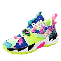 Ready to turn heads and step up your game? Lace up these Breathable Outdoor Sports Shoes and stride with confidence! Their high-top design and neon medley promise both style and ankle support. Whether you're hitting the pavement or the trails, the vibrant blend of neon green, pink, blue, yellow, and black ensures you'll do it in style. Basketball Shoes Women's, Sneakers Trending, Womens Basketball Shoes, Ankle Support, Sports Training, Summer Sports, Sports Basketball, Ningbo, Mens Basketball