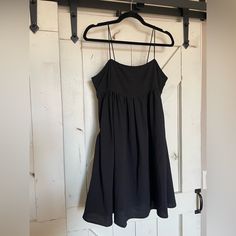 Shein Spaghetti Strap Babydoll Black Mini Dress With Pockets. Size Large. Never Worn, Brand New! Black Mini Suspender Dress With Adjustable Straps, Black Slip Dress With Adjustable Straps For Daywear, Black Slip Dress For Summer Brunch, Black Suspender Dress With Spaghetti Straps For The Beach, Black Cami Dress For Brunch, Black Sundress With Adjustable Straps, Black Dress With Adjustable Spaghetti Straps, Black Dresses With Adjustable Spaghetti Straps, Spring Cami Black Slip Dress