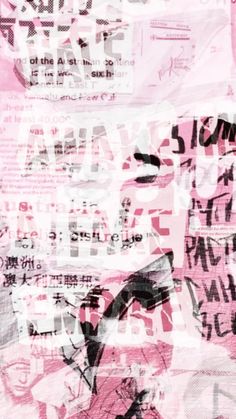 a collage of pink and white images with words on them, including the word love