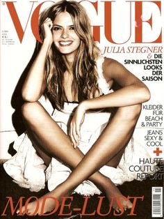 a woman sitting on top of a magazine cover with her legs crossed in the air