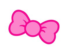 a pink bow with two large bows on it's head and one big bow at the end