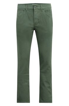 Stretchy cotton-blend twill elevates stylish slim-straight pants in a versatile blue hue. 33" inseam; 14 1/2" leg opening 60% cotton, 37% modal, 3% elastane Machine wash, tumble dry Imported Chino Cotton Twill Bottoms With Straight Hem For Spring, Straight Fit Cotton Work Trousers, Straight Fit Chino Cotton Twill Bottoms For Spring, Relaxed Fit Cotton Work Pants With Straight Leg, Spring Straight Fit Chino Cotton Twill Bottoms, Relaxed Fit Cotton Work Pants, Fitted Cotton Cargo Pants For Business Casual, Casual Straight Cargo Pants For Workwear, Cotton Work Pants With Relaxed Straight Leg Fit