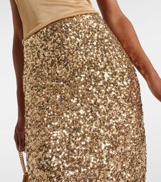 Glamorous Knee-length Party Bottoms, Glamorous Long Festive Skirt, Elegant Gala Skirt With Sequins, Elegant Sequin Skirt For Gala, Glamorous Long Skirt For Festive Occasions, Glamorous Gold Party Skirt, Party Lined Midi Pencil Skirt, Party Midi Pencil Skirt Lined, Festive Gold Bottoms For Party