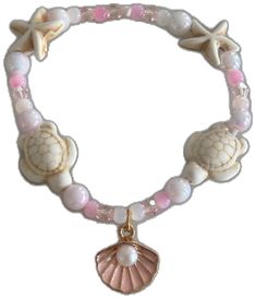 Shell Bracelet, Shells, Beaded Bracelets, Ships, Collage, Bracelet, Pink, Pins