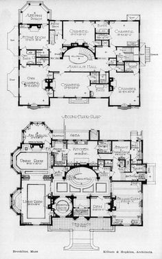 the floor plan for an old mansion