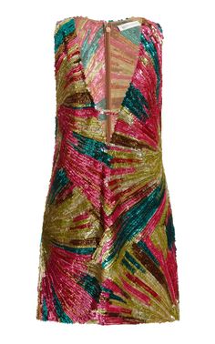 Zuhair Murad - Women's Dripping embroidered Mini dress - Metallic - Only At Moda Operandi Embroidered Mini Dress, Minimal Accessories, Glitz And Glam, Tank Dress, Tie Dye Skirt, Gowns Dresses