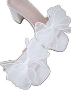 Chic Summer Wedding Shoes, Chic Summer Wedding Guest Shoes, Bow Wedding Shoes For Summer Formal, Spring Wedding Heels With Satin Bow, Feminine Block Heel Wedding Sandals, Low Heel Summer Wedding Guest Shoes, Summer Wedding Guest Shoes With Low Heel, Feminine Block Heel Sandals For Wedding, Elegant Summer Wedding Guest Shoes