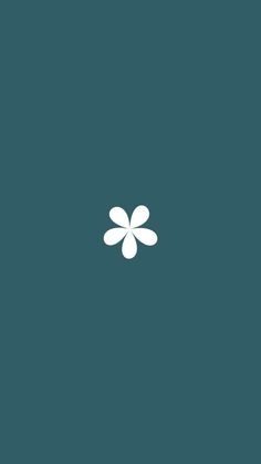 a white flower on a teal background with the word's name below it