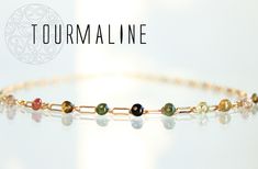 A One-Of-A-Kind Choker Necklace with 13 excellent clear Watermelon Multicolor Tourmalines as  charms, meticulously wirewrapped in Gold, dangling as an eyecatcher on your Decolete. Gemstones: 13 Natural Watermelon Tourmaline Rondels Cut: smooth Rondels Quality: AAA+ superb Beads size: 4mm Chain: 14K Goldfilled Paperclip chain, strong 3mm Closure: Lobster Clasp 14K GF Length: variations selectable from 14.5 inches to 18 inches in the option Menu. This jewelry has been created in harmony, love, and Gold Tourmaline Bracelet, Multicolor Tourmaline Gemstone Beads Necklaces, Gold Tourmaline Multi-stone Necklace, Multicolor Multi-stone Tourmaline Necklace, Multicolor Tourmaline Multi-stone Necklace, Tourmaline Crystal, Watermelon Tourmaline, Black Tourmaline, Heart Chakra