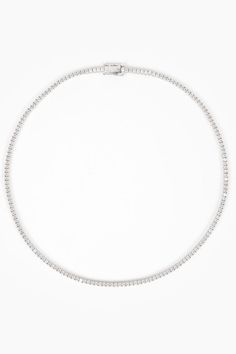 Modern Gem Co Mae 2mm Round Tennis Necklace Linear Design, Tennis Necklace, Round Moissanite, Silver Pieces, Timeless Classic, Level Up, Your Style, Necklace Lengths, Tennis