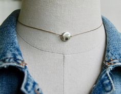 "So simple And chic! Features a silver coin bead,string. Necklace finishes with a lobster claw closure. #note.. you select length. If you need a 2\" extension please put in note to seller otherwise it will come without it." Choker Simple, Coin Choker, Cord Choker, Simple Choker, Boho Choker, Necklace Layering, Silver Coin, Bead Stringing, Layering Necklace