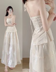 White Dress Aesthetic, Douyin Fashion, Smart Casual Women Outfits, Dress Sewing Patterns Free, Simple Style Outfits, Clean Fashion, Anime Dress, Casual Day Outfits, Simple Trendy Outfits