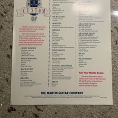 the martin guitar company's concert poster