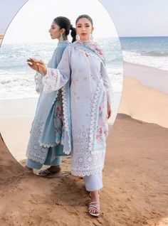 Nora - 2B – Zainab Chottani International Bohemian Kurta With Dupatta In Georgette, Bohemian Georgette Kurta With Dupatta, Bohemian Designer Wear Dupatta With Dabka Details, Bohemian Designer Dupatta With Dabka Work, Bohemian Dupatta With Dabka For Designer Wear, Bohemian Designer Dupatta With Dabka Details, Bohemian Chikankari Embroidered Chanderi Dress, Summer Designer Chikankari Embroidered Dress, Summer Designer Embroidered Dress With Chikankari