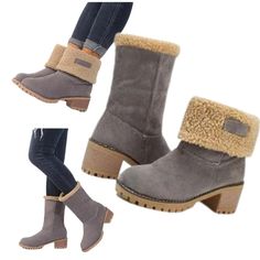 Women's Winter Boots with Fur for Warm Toes - ComfyFootgear Winter Platform Boots With Padded High Ankle, Winter High Ankle Platform Boots With Padded Ankle, Winter High Ankle Booties, Medium Width, Winter High Ankle Medium Width Booties, Comfortable Boots For Cold Weather And Fall, High Ankle Winter Boots For Outdoor, Comfortable Boots For Cold Weather In Fall, High Ankle Boots For Winter Outdoor, Winter Outdoor Booties With Round Toe