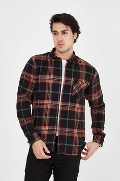 Unisex Oversized Orange Plaid Lumberjack Jacket Shirt for Winter is the perfect addition to your winter wardrobe. Made from high-quality materials, this jacket is designed to keep you warm and cozy during even the coldest days. With its classic lumberjack style, this jacket features a bold orange color that will make a statement wherever you go. The oversized fit provides ample room for layering, making it ideal for wearing over thick sweaters or warm hoodies. Whether you're running errands, hea Black Long Sleeve Flannel Shirt For Fall, Black Winter Flannel Shirt With Pockets, Black Flannel Shirt With Pockets For Winter, Winter Relaxed Fit Flannel Shirt For Workwear, Collared Shacket For Winter Streetwear, Winter Workwear Relaxed Fit Flannel Shirt, Long Sleeve Flannel Shirt For Outdoor, Oversized Winter Shacket For Cold Weather, Casual Long Sleeve Shacket For Outdoor