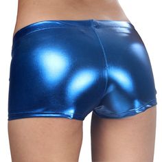 Material: 90% Polyester 10% Spandex Size L: Length: 7" Waist: 30" Stretch Blue Pants With Built-in Shorts, Blue Bottoms With Built-in Shorts, Blue Elastane Summer Pants, Blue Elastane Pants For Summer, Blue High Waist Stretch Shorts, Stretch High Waist Blue Shorts, Blue High-waist Stretch Shorts, Blue Elastane Shorts, Fitted Blue Shorts