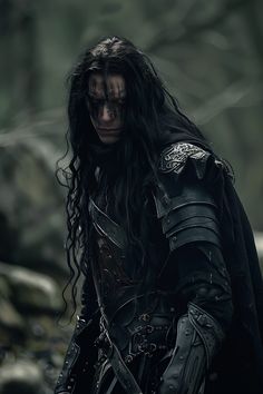 Man Long Black Hair, Men With Long Black Hair, Black Hair Green Eyes, Gothic Books, Wild Man, Character Inspiration Male, Dark Love, My Fantasy World, Body Reference Poses