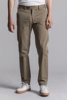 The Chino - Taupe - Tapered Mens Pants - Cottton Stretch Trousers Yarn Twist, Slim Chinos, Sales Tips, Ethical Fashion, Black And Navy, Clothing Items, Mens Pants, Stretch Fabric, Khaki Pants