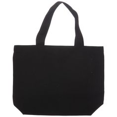 Reuse Black Woven Canvas Tote Bag over and over again while you are out shopping and road tripping. This small, durable tote bag is made of canvas and features a solid black color. It is completed with two strong handles on top, made of black belting trim. Personalize this blank canvas with your own choice of patches, buttons, rhinestones, fabric paint, and more and carry it with stylish pride!       Dimensions:          Length: 8 1/4" (13 1/2" Including Handles)       Width: 10 3/4"       Thick Black Rectangular Canvas Bag With Canvas Lining, Black Shopping Bag With Canvas Lining, Black Canvas Bags With Canvas Lining, Black Canvas Bag With Canvas Lining, Black Canvas Bag With Canvas Lining For Travel, Black Travel Canvas Bag With Canvas Lining, Black Canvas Bag For Travel With Canvas Lining, Black Canvas Bag For Travel, Black Canvas Tote Shoulder Bag