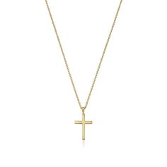 Cute Cross Necklace Gold, Mini Cross Necklace, Simple Gold Cross Necklace, Small Gold Cross Necklace, Gold Cross Necklace Aesthetic, Gold Chain With Cross, Cross Neckless, Gold Necklace Cross, Cross Gold Necklace