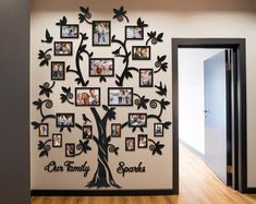 a family tree with many pictures on it