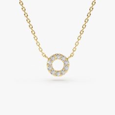 Diamond Circle Necklace / 14k Gold Mini Diamond Circle / Open Circle Necklace / Layering Diamond Necklace / Bridesmaid Gift / Gift for Her Features * Made to Order.  * Gold KT: 14K Solid Gold * Choice of Gold Color: Rose Gold, Yellow Gold, White Gold * Height & Width: 7MM x 7MM * Round Diamond: 10 pcs 1.25MM * Total CTW: 0.10ctw * Diamond Color-Clarity: G Color Si Clarity  * Setting Type: Prong * Ready to Ship in 3-5 Business Days ▶ See more of our Diamond Necklace - http://etsy.me/2mqa6O1 ▶ See Layering Diamond Necklaces, Diamond Circle Necklace, Open Circle Necklace, Diamond Circle Pendant, Special Necklace, Gold Armband, Necklace Layering, Circle Pendant Necklace, Circle Diamond